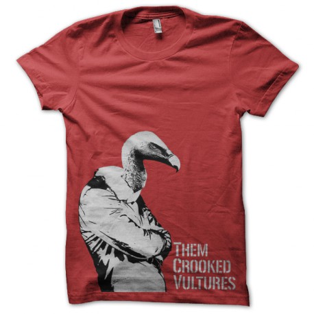 Them crooked vultures tee shirt red