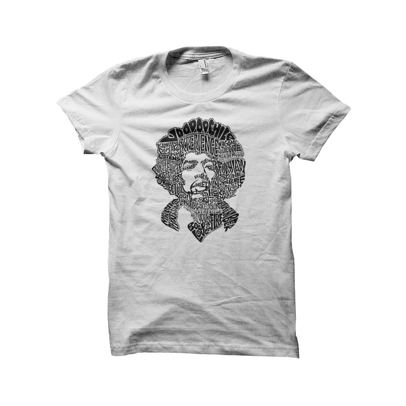 Jimi Hendrix t-shirt white songs titles