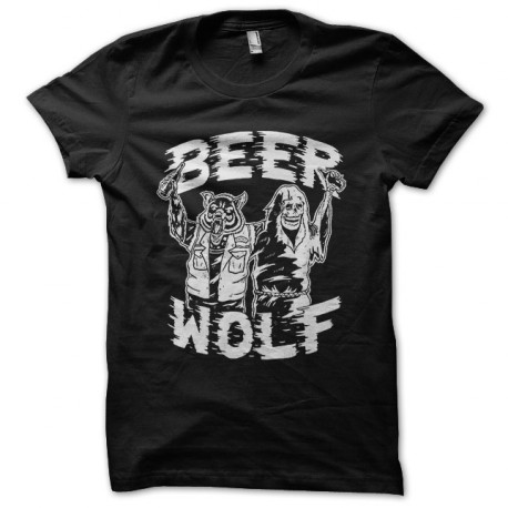 tee shirt beer wolf noir