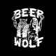 black tee shirt beer wolf