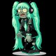 miku black shirt zombie