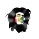 bob marley t-shirt in white vinyl