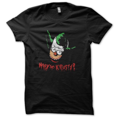 tee shirt krusty le clown parodie joker batman noir