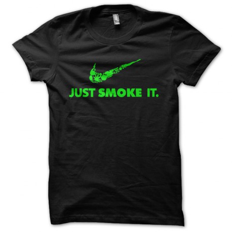 tee shirt just smoke it parodie noir