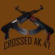 tee shirt crossed ak 47 marron