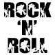 rock and roll camiseta blanca