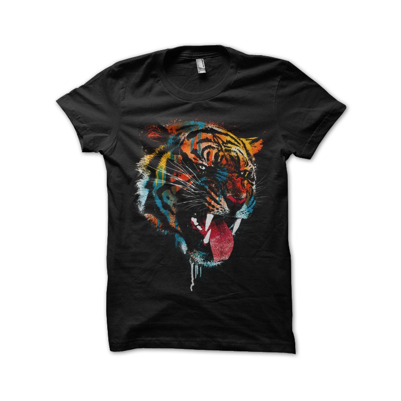 Tiger t-shirt design black art