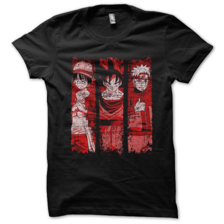 camisa de naruto goku luffy celebridad negro