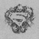 tee shirt superman skull gris