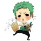 tee shirt drunk zoro blanc