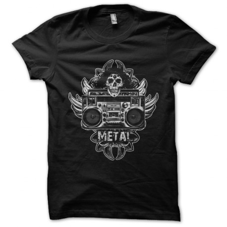 camisa de metal negro