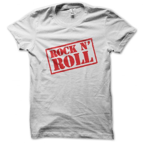 rock n roll t-shirt white