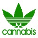 camiseta blanca de cannabis