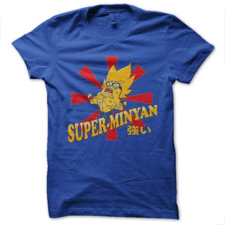 tee shirt super minyan bleu