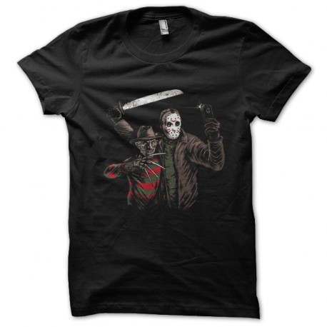 tee shirt freddy and jason selfie noir