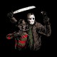 tee shirt freddy and jason selfie noir