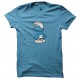 tee shirt schtroumpf grognon turquoise