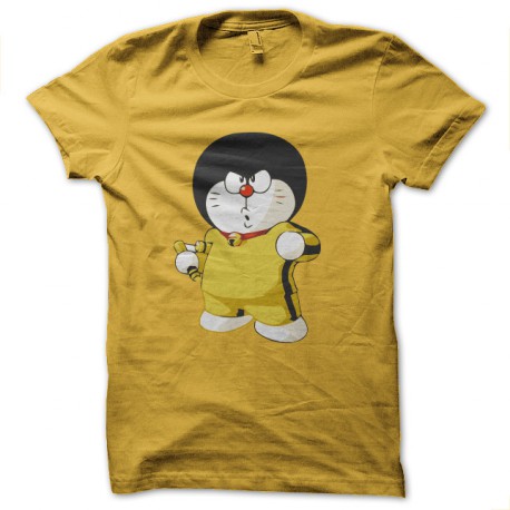 tee shirt bruce lee doremon jaune