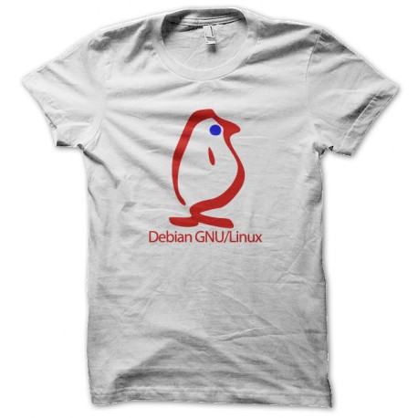 shirt debian linux / gnu White