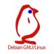 camisa de Debian Linux / GNU Blanca