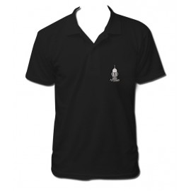 Polo futurama brodé noir