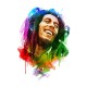 tee shirt bob marley aquarelle