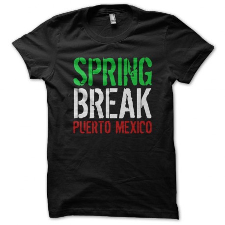 tee shirt Spring Break noir