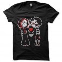 de dibujos animados emo negro t-shirt