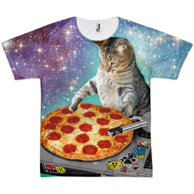 cat and pizza shirt