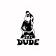 Tee Shirt The Big Lebowski Dude Black / White