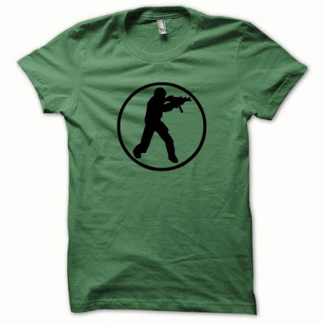 Tee shirt Counter Strike noir/vert bouteille